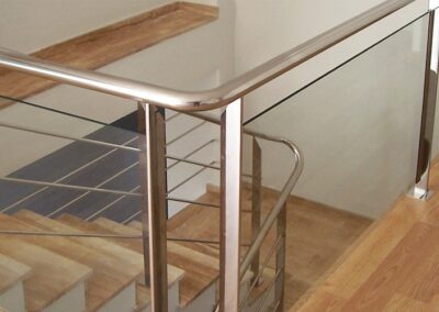 Barandilla inoxidable y cristal